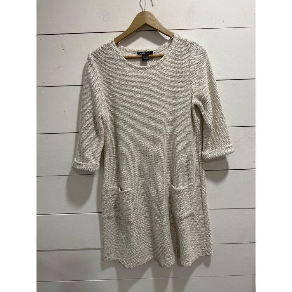 Robert Louis Ivory Knit Sweater Dress Sz Medium